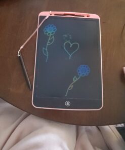 LCD Writing Tablet for Kids,12 Inch Colorful Educational Drawing Tablet, Erasable Reusable Electronic Writing Board, Toddler Doodle Board, Learning Toy Gift for Boys Girls Ages 3-8(Pink) Pink 12 21 61LW3LxvJSL