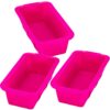 Tosnail 3 Pack Nonstick Silicone Bread Mold and Loaf Pan - 9.75" x 4.75" x 3"
