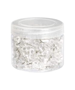 Alternative view of Amazon Basics Push Pins Tacks, Clear Plastic Head, Steel Point, 200-Pack 200 pack