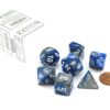 Chessex Polyhedral 7-Die Gemini Dice Set - Blue-Steel with White CHX-26423 10 61LYTCovZmL