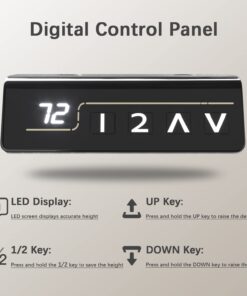 Furmax Electric Height Adjustable Standing Desk Large 55 x 24 Inches Sit Stand Up Desk Home Office Computer Desk Memory Preset with T-Shaped Metal Bracket, Maple 55 Inch 15 61LbEVFixSL