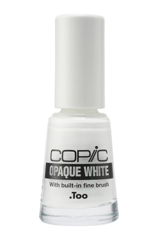 Copic Marker Opaque Water-Based Paint with Brush, 7 ml, White (COPQBRSH), 1 Count (Pack of 1)