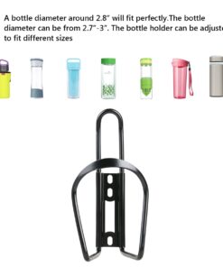 Bike Water Bottle Holder, Alloy Aluminum Lightweight Water Bottle Cages for Bike, 2 Pack Bicycle Water Bottle Holder Cages Brackets Bicycle Accessories Water Bottle Mount for MTB Bike Road Bike Black 12 61Lf9JnSyjL
