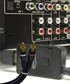 iMBAPrice 3 feet 2RCA Male to 2RCA Male Home Theater Audio Cable (3 Feet, Black) 2-RCA to 2-RCA 15 61LfjMnxML