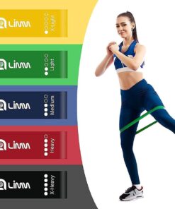 Alternative view of Limm Resistance Loop Exercise Bands - Set of 5 Stretch Bands for Working Out with Instruction Guide & Carry Bag - Elastic Band for Home Workout & Physical Therapy for Women and Men Latex Multicolor Set of 5
