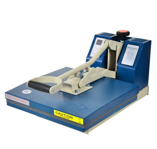 Fancierstudio Power Heat Press Industrial-Quality Digital 15-by-15-Inch Sublimation T-Shirt Heat Press 15x15 Blue White BW1515