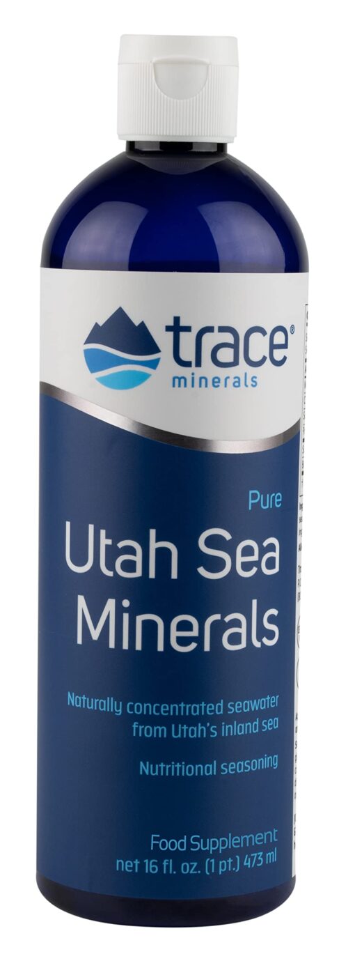 Trace Minerals | Pure Utah Sea Minerals Dietary Supplement | Naturally Concentrated Inland Seawater | Sport Electrolyte Replacement Drink | Nutritional Seasoning | Salt Alternative | 16 fl oz