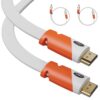 Ultra Clarity Cables Flat HDMI Cable 1.5 ft - 2 Pack - High Speed HDMI Cord - Supports, 4K Video at 60 Hz, 3D, 2160p - HDMI Latest Standard - HDCP 2.2 Compliant, CL3 Rated - 1.5 Feet 1.5Feet-2Pack 38 61LjQTHOVpL