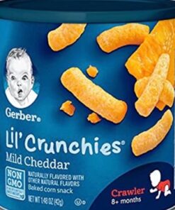 Gerber Snacks for Baby Lil Crunchies, Mild Cheddar, 1.48 Ounce (Pack of 6) 15 61Ljd9GlSaL