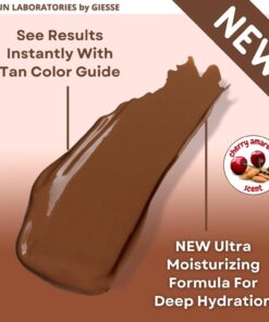 Sun Laboratories By Giesee Dark Sunsation Tinted Self Tanning Lotion 8 oz | Fake Tan, Self Tan, Self Tanner | Organic, Non Toxic Body Bronzer & Face Tanning Lotion | Sunless Tan, Instant Natural Tan, 8 Ounce Very Dark 20 61LkvsmkjAL 3