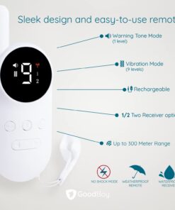 GoodBoy Mini No Shock Remote Collar for Dogs with Beep and Vibration Modes for Pet Behaviour Training - Waterproof & 1000 Feet Range - Suitable for Small to Medium Dogs (Blue) Blue 12 61Ln6GFsjPL