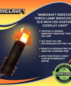 Minecraft Toys Redstone Torch 12.6 Inch LED Lamp | USB Rechargeable For Nightlight, Costume Cosplay, Roleplay 21 61LnoPr13jL