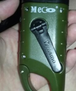 MECO Hand Cranking Solar Powered Rechargeable Flashlight Emergency LED Flashlight Carabiner Dynamo Quick Snap Clip Backpack Flashlight Torch Weather Ready, 8 Lumen - Green 35 61Lo1PhmOYL