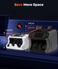 MUNBYN IMC09 Mixed Denomination Money Counter Machine, Value Counting, UV/MG/IR/MT Bill Counter, 3.5" TFT Display Money Counting Machine, USD, EUR, GBP, MXN Cash Counter for Business, 2 Years Warranty 19 61LoEj9gGeL
