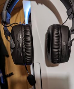 Acinaci Wireless Gaming Headset with Detachable Noise Cancelling Microphone, 2.4G Bluetooth - USB - 3.5mm Wired Jack 3 Modes Wireless Gaming Headphones for PC, PS4, PS5, Mac, Switch, Phone, Tablet Black 34 61Lq8A1c3L