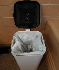 Orino Ultra Strong Garbage Bags 8 Gallon Trash Can Liners for Kitchen and Office Unscented White Drawstring Trash Bags, 60 Count 0.74 mil 22" x 24" 1 Pack 21 61LrgfqIDYL