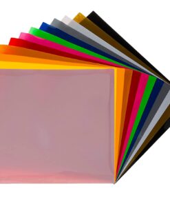 SISER EasyWeed Heat Transfer Vinyl, 12 x 15" 12-Color Starter Bundle Plus Vinyl Wrap Toolkit Including Yellow Detailer Squeegee & 2X BlackFelt Edges (12 Color Bundle w/Tools) 12 x 15" 12 color pack 11 61Ltgvz70L