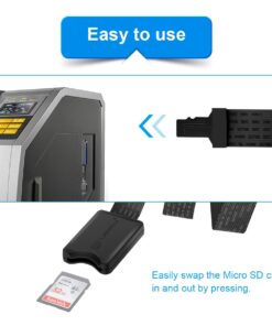 LANMU Micro SD to SD Card Extension Cable Adapter Flexible Extender Compatible with Ender 3 Pro/Ender 3/Ender 3 V2/Ender 5 Plus/5 Pro/CR-10S Pro/Anet A8 /Raspberry Pi (18.9in/48cm) Black 12 61LthsSdK0L