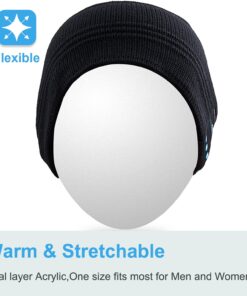 Rotibox Bluetooth Beanie Hat Wireless Headphone for Outdoor Sports Xmas Gifts One Size Black 8 61Lv3cdBFEL