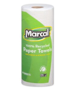 Marcal Paper Towels 100% Recycled 2-Ply, 60 Sheets Per Roll - Case of 15 Individually Wrapped Green Seal Certified 06709 9 61Lv7O0rAL