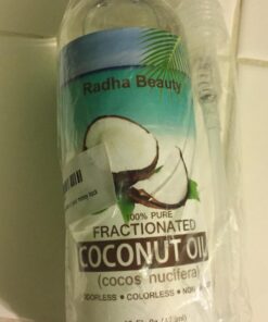 Radha Beauty Fractionated Coconut Oil - 100% Pure & Natural Carrier and Base Oil for Aromatherapy, Hair and Skin - Comes with Pump, 16 fl oz. 38 61LvvUSSY6L