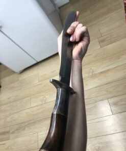 Handmade Damascus Steel 15.25 Inches Bowie Knife - Solid Marindi Wood/Bone Handle(Case/Knife may vary slightly) (REG-49) REG-49 13 61LxO7HhXJL