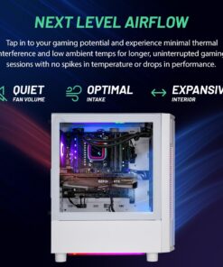 Skytech Gaming Archangel Gaming PC, Ryzen 7 5700X 3.4 GHz, RTX 4060, 1TB NVME, 16GB DDR4 RAM 3200, 600W Gold PSU Wi-Fi, Win 11 Home, RGB-Keyboard and RGB-Mouse Included 5700X | 4060 15 61LyDvsAYL