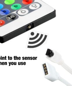 Alternative view of SUPERNIGHT RGB LED Light Strip Remote Controller, 44 Keys IR Remote Controller Replacement for SMD 5050 3528 2835 RGB LED Strip Lights 44Key Remote Controller