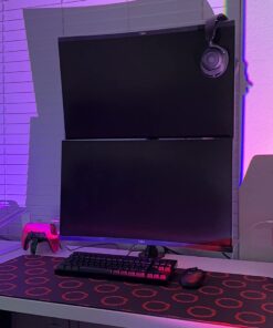 VIVO Dual Monitor Desk Mount Stand with Height Adjustment and VESA Plates for 2 LCD Ultrawide Screens up to 34 inches, Stacked Array, STAND-V002R Black 39 61M1BnhCg1L