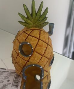 Penn-Plax Spongebob Squarepants Officially Licensed Aquarium Ornament – Spongebob’s Pineapple House – Medium 5.25" Pineapple House 27 61M1L3ocDwL