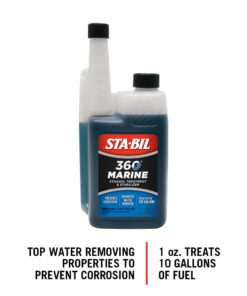 STA-BIL 360 Marine Ethanol Treatment & Fuel Stabilizer - Full Fuel System Cleaner - Fuel Injector Cleaner - Removes Water- Protects Fuel System - Treats 320 Gallons - 32 Fl. Oz. (22240) Blue 32 oz. 18 61M1vRXsCCL 2