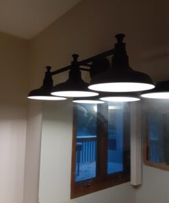 Design House 520320 Kimball Industrial Farmhouse 3-Light Indoor Bathroom Vanity Light with Metal Shades for Over the Mirror, Coffee Bronze 48 61M2KGLaGFL