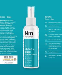 NANOMAN Shoe Protector Spray – Shoe & Boot Waterproofing Spray - Water & Stain Repellent - for Shoes Boots Sneakers Uggs Incl Suede, Leather Nubuck, Even White Shoes. 18 61M2Mx1EtZL