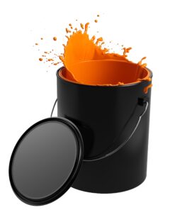 Plastic Paint Can (Black) - 1 Gallon Bucket w/Lid & Handle - Triple Lock Airtight Seal - Touchdown Bucket, Small Pail - Made from 100% USA Recycled Polypropylene Plastic 13 61M3 8pGi L 1