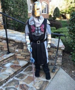 Men's Medieval Knight Costume Small/Medium Black,silver,red 27 61M4FwilycL