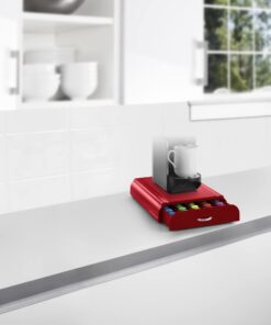 Mind Reader 50 Capacity Nespresso Capsule, 24 Capacity Vertuoline Coffee Pod Storage Drawer Organizer, Red 9.21 x 15.94 x 2.36 14 61M4Ti sgvL