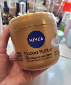 NIVEA Cocoa Butter Body Cream with Deep Nourishing Serum, Cocoa Butter Cream for Dry Skin, 16 Ounce Jar 46 61M4U13uuL
