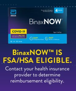 BinaxNOW COVID-19 Antigen Self Test, 1 Pack, 4 Tests Total, COVID Test With 15-Minute Results Without Sending to a Lab, Easy to Use at Home 4 Test Total 17 61M5rOit2IL