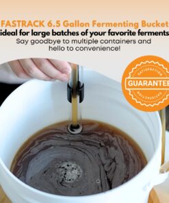 FastTrack Fermentation Bucket ,Home Brewing Wine Fermenter ,6.5 Gallon Fermenting Bucket with Lid ,100% Food Grade-BPA Free Fermenting Bucket for your Beer, Wine or any other Fermented Beverage 13 61M7DZTmwdL