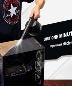 SIN SHINE - Compressed Air 3.0- Multi-Use Electric Air Duster for Cleaning Dust, Hairs, Crumbs, Scraps for Laptop, Computer, Replaces Compressed Air Cans (AD01-Black) Ad01-black 25 61M8c2xiF3L