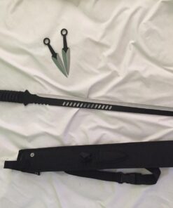 Ninja Sword Machete Throwing Knife Tactical Katana Tanto Blade, 27-Inch … Black Single Blade 33 61M9EROd7ML