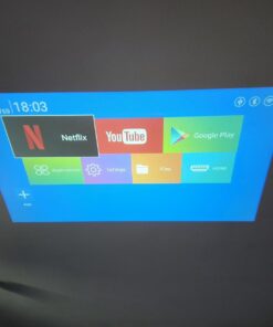 LIMIMART 40"-130" Smart Mini Projector 5G WIFI, Support 4K, Big Screen Experience with Premium 360 Sound, 5.0 Bluetooth Movie Projector Compatible With Android/iOS/Windows/TV Stick/HDMI/USB/Audio 3.5 33 61MAUr6rBqL