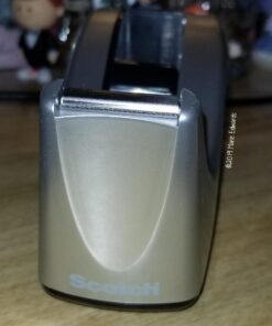 Scotch Desktop Tape Dispenser, Silvertech Two-Tone (C60-ST) 1 Count (Pack of 1) 38 61MAsJarO1L