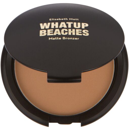 Elizabeth Mott Whatup Beaches Bronzer Face Powder Contour Kit - Vegan and Cruelty Free Facial Bronzing Powder for Contouring and Sun Kissed Makeup Coverage - Matte (10g) Matte Bronzer