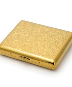 Pure Copper Embossed Arabesque Metal Cigarette Case Cardcase for 100's Cigarettes (Gold) Gold 15 61MBx M4JDL