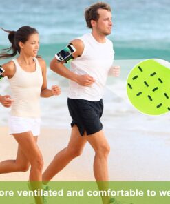 Sinkry Cell Phone Armband, Phone Holder for Running, Sports Arm Bands for iPhone 11 Pro Max/X XR XS Max/ 8 Plus/7 Plus/6S Plus/6 Plus and Other 4~6.5 Inch Phones (Green) Green 17 61MEuTkxXL