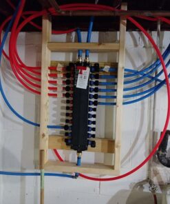 Viega 50243 1/2-Inch PureFlow Zero Lead Poly Alloy PEX Crimp Manabloc With 24 Ports - 15 Cold 9 Hot 19 61MI0FR36fL