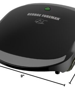 George Foreman 2-Serving Classic Plate Electric Grill and Panini Press, Black, GR136B 24 61MLZDMqeL 1