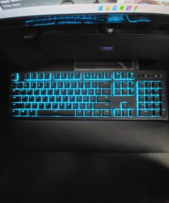 Razer Ornata Chroma Gaming Keyboard: Hybrid Mechanical Key Switches - Customizable Chroma RGB Lighting - Individually Backlit Keys - Detachable Plush Wrist Rest - Programmable Macro Functionality 34 61MOeXhk ZL