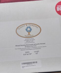 Sauers - SCV-20-MXDOM&EXOTIC Veneer Variety Pack 20 Sq. Ft. by 1 31 61MPWdaSWL